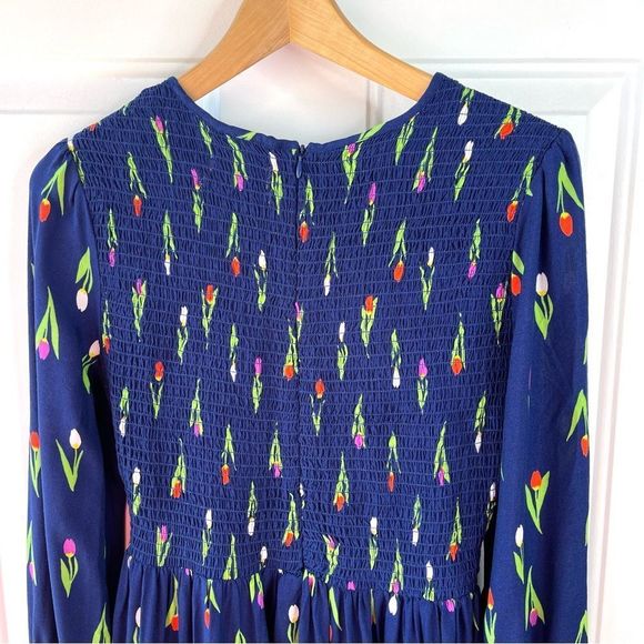 Urban Outfitters UO Kate Floral Smocked Midi Dress Size Medium - Picture 3 of 12